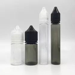60ml 15ml 30ml 10ml Botol Plastik E Cair Kosong 120ml Botol Pet Penetes Hitam V3