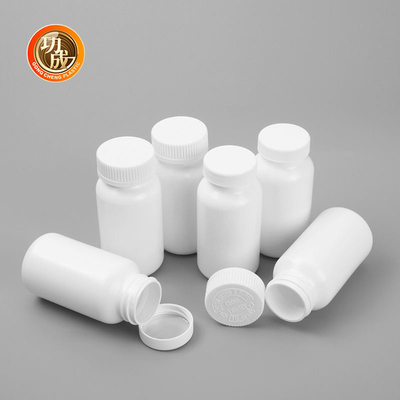 Botol Kapsul HDPE Bulat Putih 100ml 150ml 200ml Wadah Pil Resep
