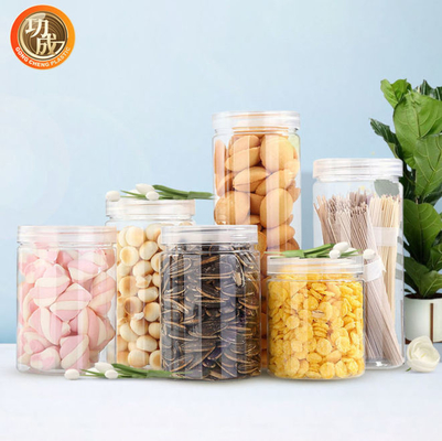 100ml 200ml 300ml Kosong Bening Pet Candy Cookie Jar Food Grade
