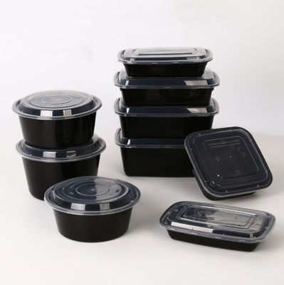 OEM Disposable Take Out Containers Baki Plastik Dengan Tutup