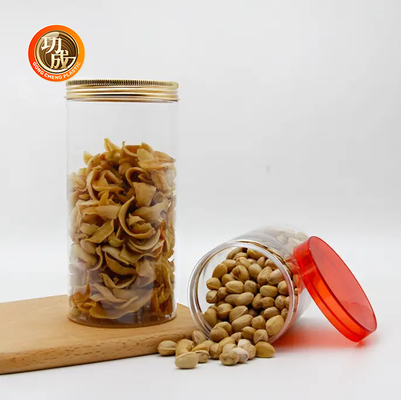 Custom PET Makanan Plastik Jars Dengan Tutup 410ml