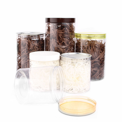 ODM Candy Cookie Jar 85 Kaliber PET Transparan Kosong Food Grade