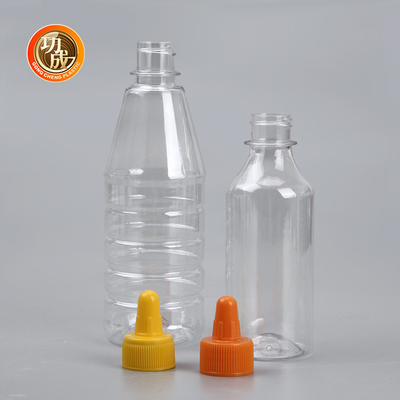 Botol Saus Peras Plastik Flip Top Untuk Sirup 250ml 500ml