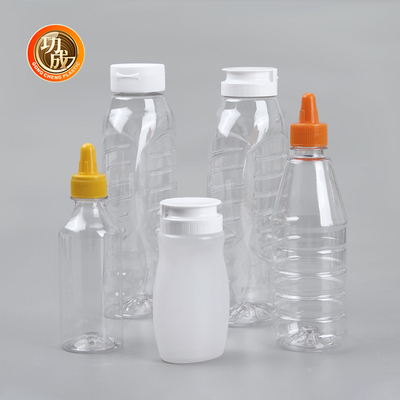 Botol Saus Peras Plastik Flip Top Untuk Sirup 250ml 500ml