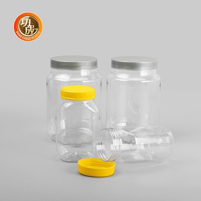 Mulut Lebar Botol Selai Plastik Kosong Food Grade PET Cookie Jar