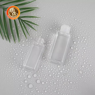 Botol Pembersih Plastik Mini OEM PCR PLA Botol Pembersih Tangan Ukuran Perjalanan Dengan Dudukan Silikon