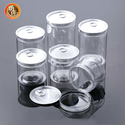 ODM OEM Clear Plastic Cookie Jar Kosong Pet Refillable Spice Jars