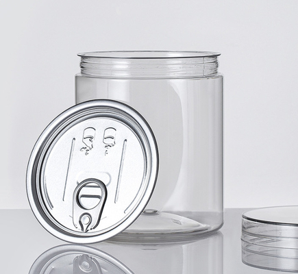 ODM OEM Clear Plastic Cookie Jar Kosong Pet Refillable Spice Jars