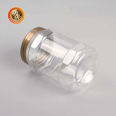 Botol Selai Plastik Mulut Lebar Kosong 87mm Toples Makanan Hewan Peliharaan Bulat