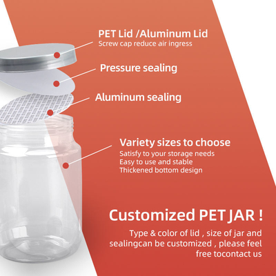Botol Selai Plastik Bening Food Grade 500ml 2000ml Pet Cookie Jar