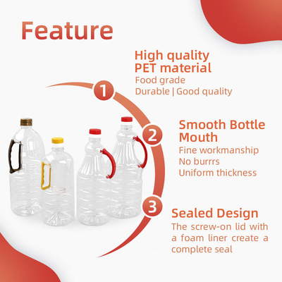 Botol Plastik Kecap Minyak Goreng PET Dengan Pegangan OEM ODM