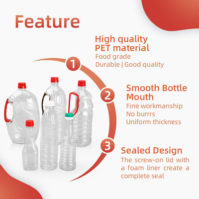 380ml 500ml 760ml Botol Bumbu Plastik Kosong Botol Minyak Goreng Persegi