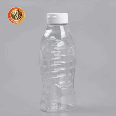 Botol Saus Peras Plastik PET Dengan Tutup Flip Top Food Grade
