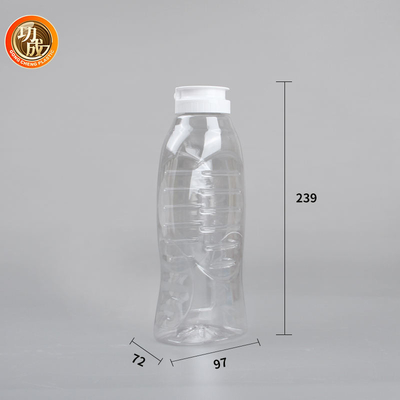 Botol Saus Peras Plastik PET Dengan Tutup Flip Top Food Grade