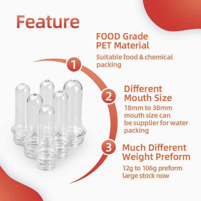 28mm 30mm 32mm Botol jus soda preforms 5 Gallon PET Preform OEM