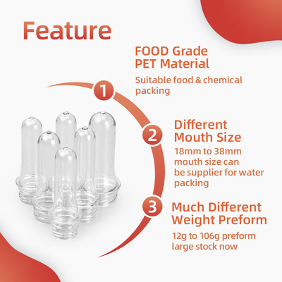 Preform Botol Plastik food grade 28mm 30mm 38mm Pet Preform
