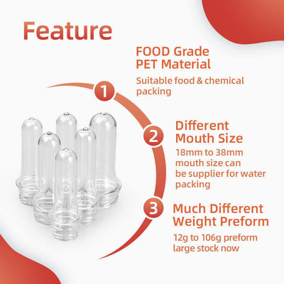 ODM Preform Botol PET 1 Liter 20mm 22mm 24mm Plastik Pet Preform