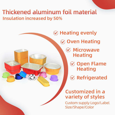 Kotak Makan Siang Wadah Makanan Aluminium Foil dengan Tutup