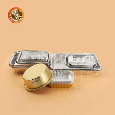 Aluminium Foil Lunch Disposable Bakery Takeaway Food Aluminium Foil Lunch Boxes Food Packing Containers