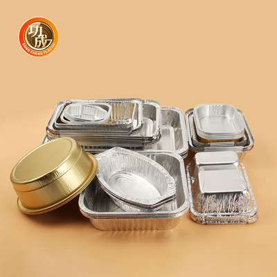 OEM Kustomisasi Kotak Kemasan dengan Panci Aluminium Sekali Pakai Tutup Foil