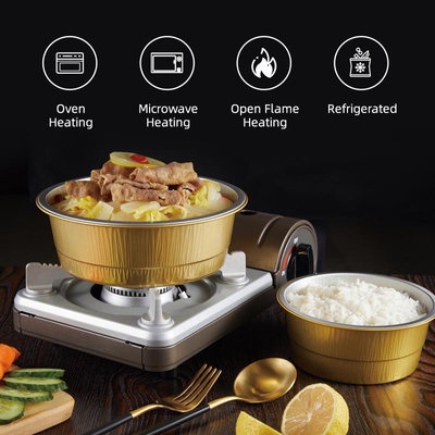Food Grade Aluminium Foil Container 3 Kompartemen To Go Containers