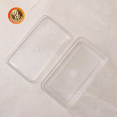 Guci Penyimpanan Plastik PET Square Transparan 660Ml Wadah Makanan Plastik Dengan Tutup