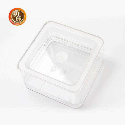 600ml 810ml Kustomisasi Kotak Kemasan Kotak Makanan PET Persegi Panjang Transparan