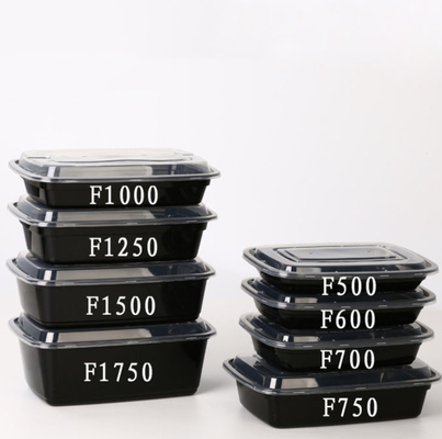 OEM Disposable Take Out Containers Baki Plastik Dengan Tutup