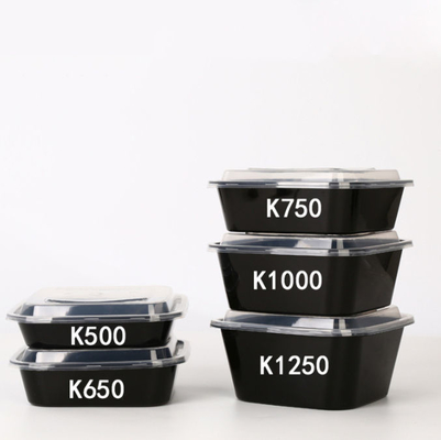 OEM Disposable Take Out Containers Baki Plastik Dengan Tutup