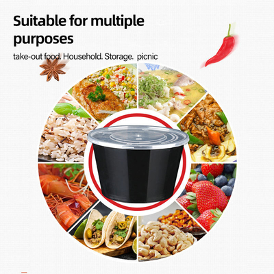OEM Disposable Take Out Containers Baki Plastik Dengan Tutup