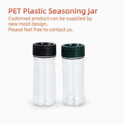 Botol Bumbu Plastik Bening Kosong 100Ml 250Ml PET Guci Bumbu Pengocok Garam Massal