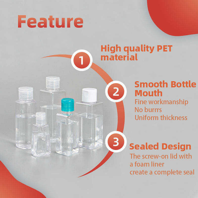 30ML Saku Kustom Botol Pembersih Plastik Gantungan Kunci Botol Pembersih Tangan