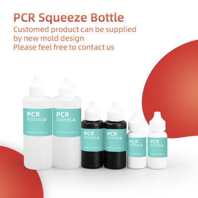 30Ml 50Ml 120Ml Pcr Botol Squeeze Plastik Daur Ulang Dengan Nozzle