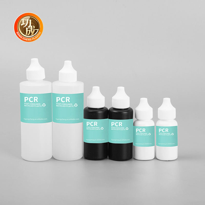 30Ml 50Ml 120Ml Pcr Botol Squeeze Plastik Daur Ulang Dengan Nozzle