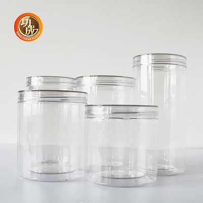 1L Besar Bundar Bagian Bawah Pet Plastik Botol Dengan Tutup Transparan