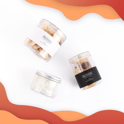 Makanan Plastik Kemasan PET Cookie Jar 1200ml Ringan