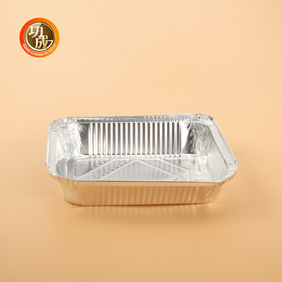 Eco Friendly Aluminium Food Package Box Logo dan Cetakan Disesuaikan Bentuk persegi panjang/bulat/OEM