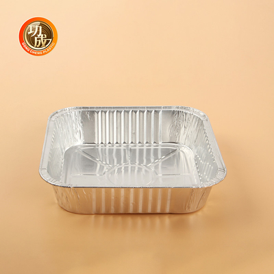 Eco Friendly Aluminium Food Package Box Logo dan Cetakan Disesuaikan Bentuk persegi panjang/bulat/OEM