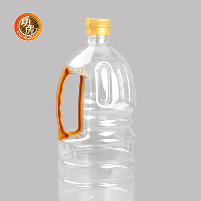 Botol Saus Plastik Bening Bahan Makanan Silinder Kemasan 1000ml-1800ml Kapasitas